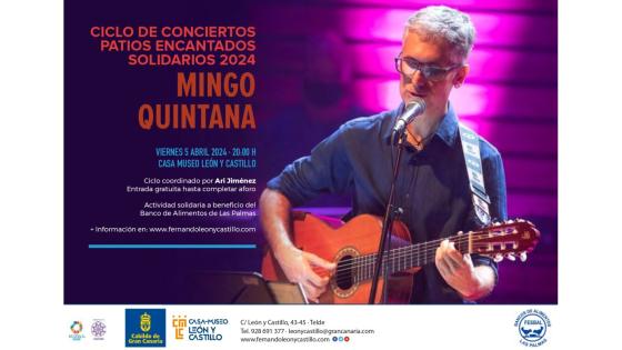 Bilde av Mingo Quintana på scenen med gitar.