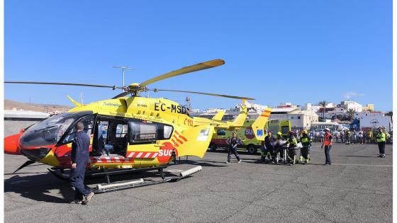 Ambulansehelikopter på Gran Canaria.