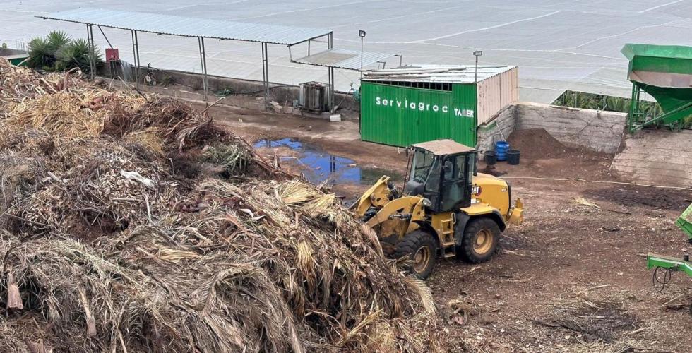 Hotellavfall blir til kompost på Tenerife.