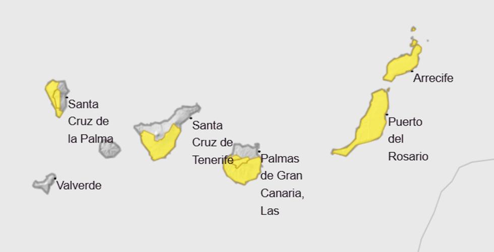 Farevarsel for regn på Kanariøyene 17. november.