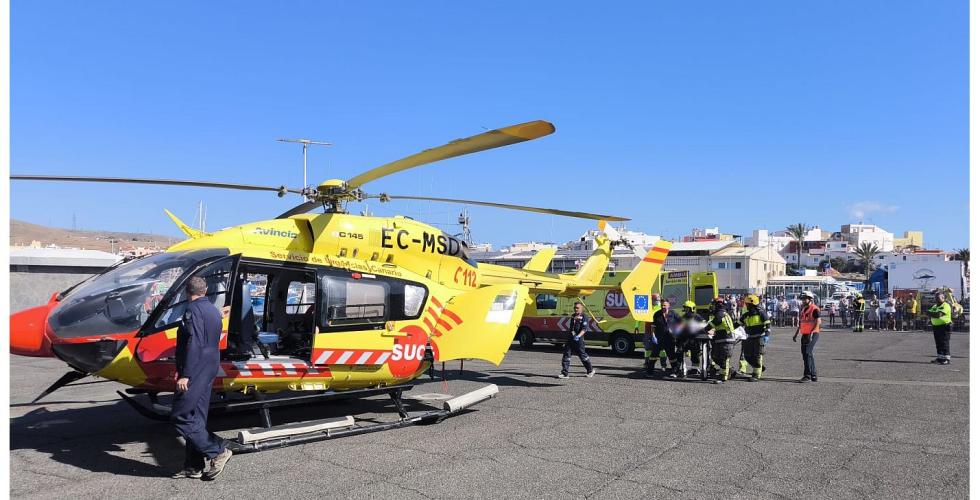 Ambulansehelikopter på Gran Canaria.